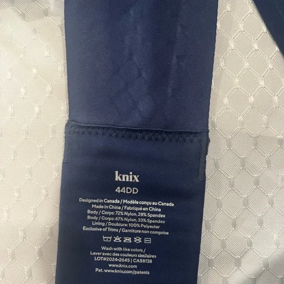 Knix Contour Wireless Blue Closure Bra 44DD - Picture 4 of 4